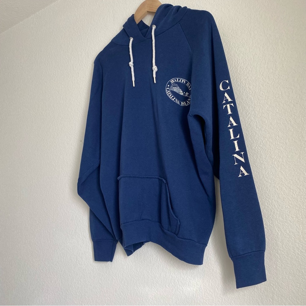 Vintage Avalon Bay Catalina Island front and back printed pullover hoodie - Picture 5 of 8